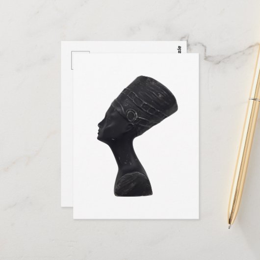 Egyptische koningin Nefertiti Briefkaart (Voorkant / Achterkant in situ)
