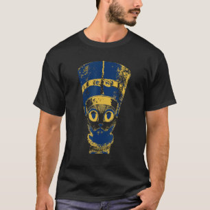 Egyptische koningin Nefertiti Cat Aesthetics T-shirt