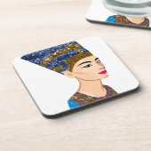 egyptische koningin nefertiti drankjes onderzetter (Linkerzijde)