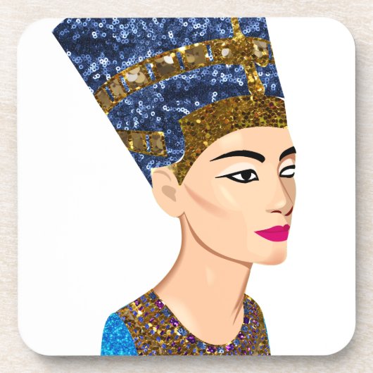 egyptische koningin nefertiti drankjes onderzetter (Voorkant)