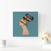 Egyptische koningin Nefertiti Vierkante Klok (Huis)