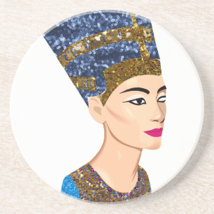 egyptische koningin nefertiti zandsteen onderzetter