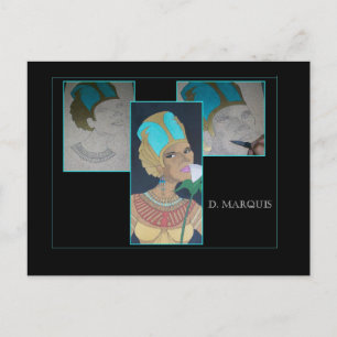 EGYPTISCHE KONINGIN OP BRIEFKAART