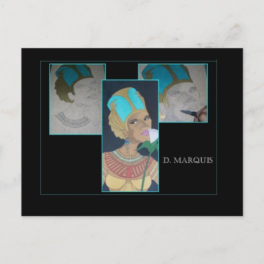 EGYPTISCHE KONINGIN OP BRIEFKAART (Voorkant)