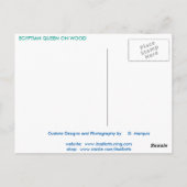 EGYPTISCHE KONINGIN OP HOUT BRIEFKAART (Achterkant)