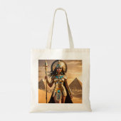 Egyptische krijger godin van het zand tote bag (Achterkant)