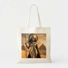 Egyptische krijger godin van het zand tote bag