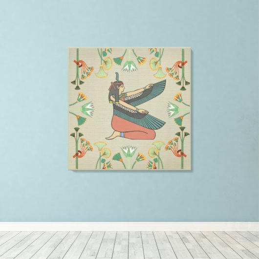 Egyptische kunst canvas afdruk (Insitu (Houten vloer))