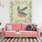 Egyptische kunst canvas afdruk (Insitu (Woonkamer))
