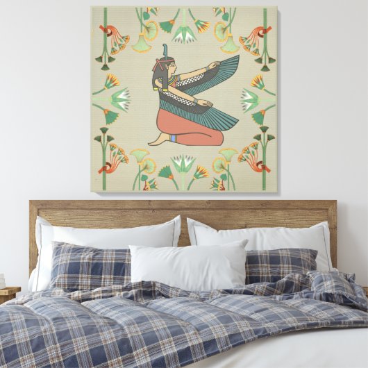 Egyptische kunst canvas afdruk (Insitu (Slaapkamer))