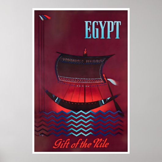Egyptische Kunst Egypte Reisposter De Nijl Poster (Voorkant)