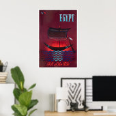 Egyptische Kunst Egypte Reisposter De Nijl Poster (Thuiskantoor)