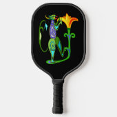 Egyptische kunst en Lotus Flower Pickleball Paddle (Achterkant)