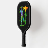 Egyptische kunst en Lotus Flower Pickleball Paddle (Links)