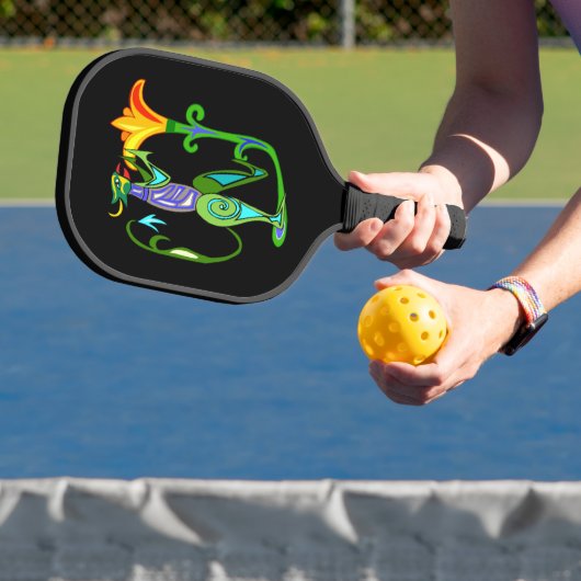 Egyptische kunst en Lotus Flower Pickleball Paddle (Insitu)