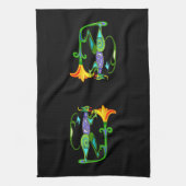 Egyptische kunst met keukenhanddoek van Lotus Flow (Verticaal)