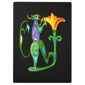 Egyptische kunst met klembord van Lotus Flower (Achterkant)