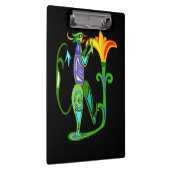 Egyptische kunst met klembord van Lotus Flower (Rechts)