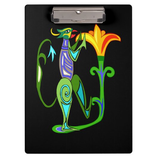 Egyptische kunst met klembord van Lotus Flower (Voorkant)