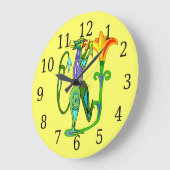 Egyptische kunst met Lotus Flower  Grote Klok (Hoek)