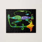 Egyptische kunst met Lotus Flower Legpuzzel (Horizontaal)