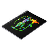 Egyptische kunst met Lotus Flower Spiral Notitiebo Notitieboek (Linkerzijde)