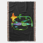 Egyptische kunst met lotusvetroem deken (Voorkant Verticaal)