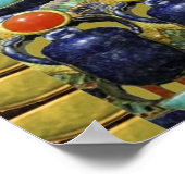 EGYPTISCHE kunst op het gebied van energie en gedi Poster (Hoek)