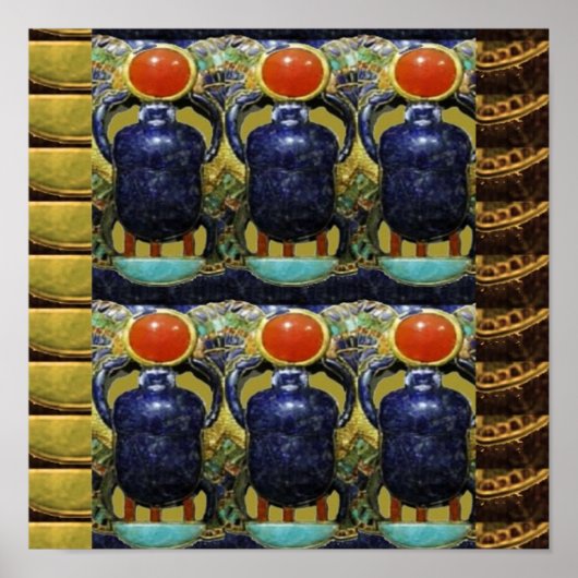 EGYPTISCHE kunst op het gebied van energie en gedi Poster (Voorkant)