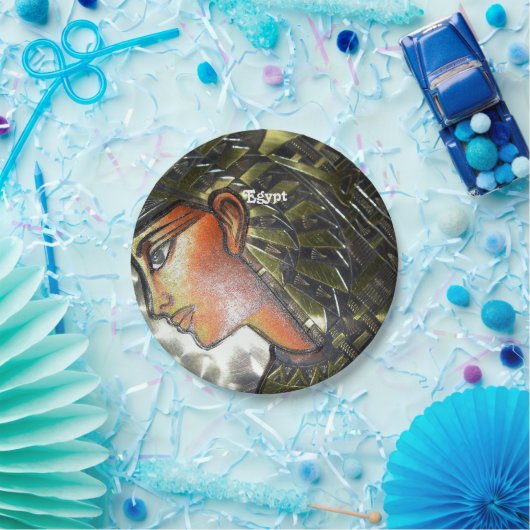 Egyptische kunst papieren bordje (Feest)