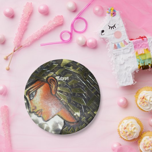 Egyptische kunst papieren bordje (Feest)
