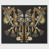 Egyptische kunst traditionele gouden grens creëer cadeaupapier (Vlak)