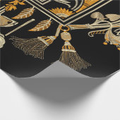 Egyptische kunst traditionele gouden grens creëer cadeaupapier (Hoek)