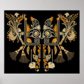 Egyptische kunst traditionele gouden grens creëer  poster (Voorkant)