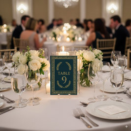 Egyptische laurier en gouden rand – bewerkbaar kaart