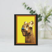 Egyptische leeuwenculptuur, kunstBriefkaart Briefkaart (Staand voorkant)