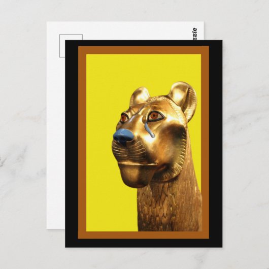 Egyptische leeuwenculptuur, kunstBriefkaart Briefkaart (Voorkant / Achterkant)