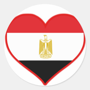 Egyptische liefde ronde sticker