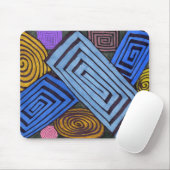 "Egyptische links" Abstract Design Mousepad Muismat (Met muis)