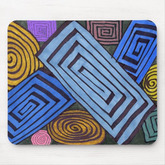 "Egyptische links" Abstract Design Mousepad Muismat (Voorkant)