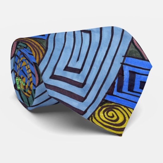 "Egyptische links" Abstract Design Stropdas (Opgerold)