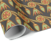 Egyptische Lotus Bloem op zwart inpakpapier (Rol Hoek)