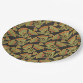 Egyptische Lotus en Papyrus, Zwart Papier Bord (Gekanteld)