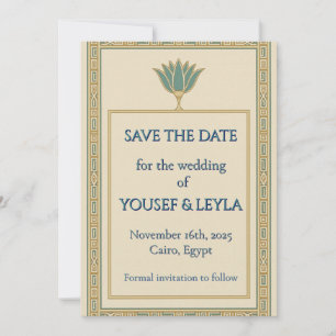 Egyptische Lotus Goud Save the Date