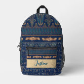 Egyptische Lotus Scarab hiërogliefen gepersonalise Bedrukte Rugzak (Voorkant)