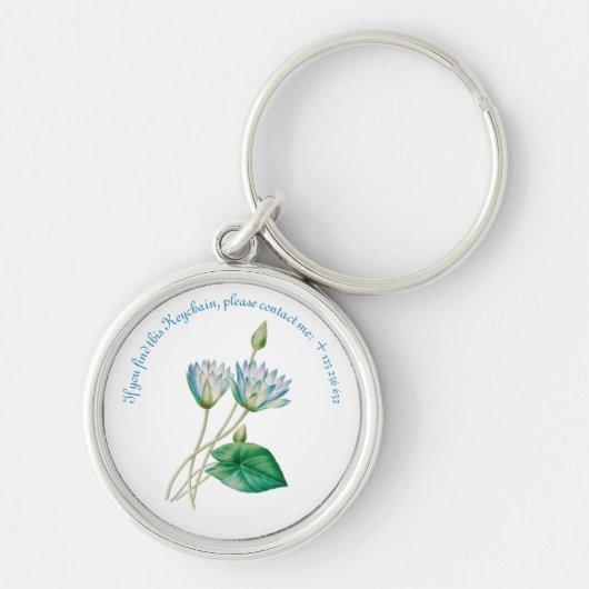 Egyptische lotusbloem Sleutelhanger (Voorkant)