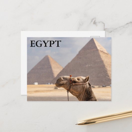 Egyptische  luchtreisadvertentie briefkaart (Voorkant / Achterkant in situ)