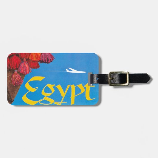  Egyptische luchtreisreclame Bagagelabel (Voorkant horizontaal)