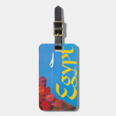  Egyptische luchtreisreclame Bagagelabel (Voorkant verticaal)