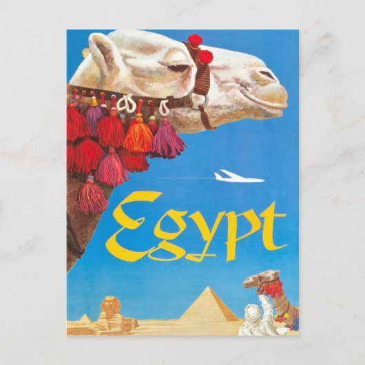  Egyptische luchtreisreclame Briefkaart (Voorkant)
